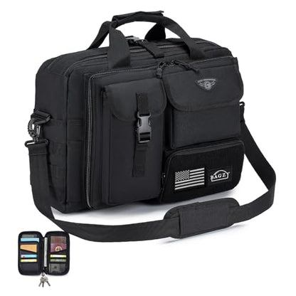 Tactical Messenger Bag for Men Multifunctional Tactical Briefcase Men's Military Laptop Work Bag for Business Teacher - size: 15.6 inch