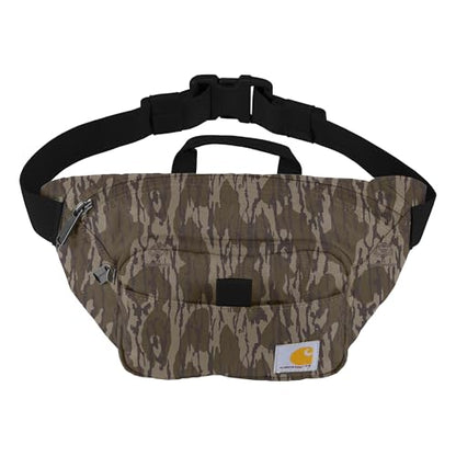 Carhartt Classic Adjustable Sling Bag, Durable, 600-Denier Water Resistant Hip Pack - color: Essential Waist Pack (Mossy Oak Bottomlands)