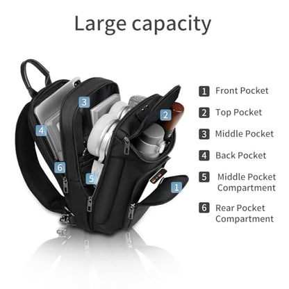 reeyee Sling Crossbody Bag Men, Travel Hiking Shoulder Chest Bag Backpack - color: Blue
