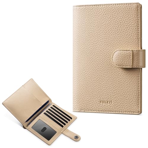 VULKIT Dual Passport Wallet for RFID 2 Passports Holder - color: Nude