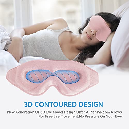 Sleep Mask for Lash Extensions, 3D Memory Foam (Pink, 1pcs) - color: Pink