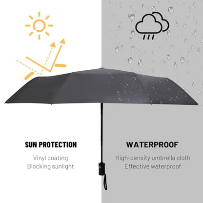 SY COMPACT Travel Umbrella - Windproof Automatic Compact Umbrellas for Rain - color: UPF-Bellflower