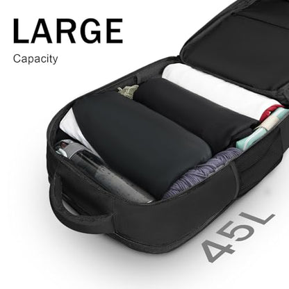 MATEIN Extra Large 45L Travel Backpack, Airline Approved 18 Inch Backpack - color: Black, size: XX-Large