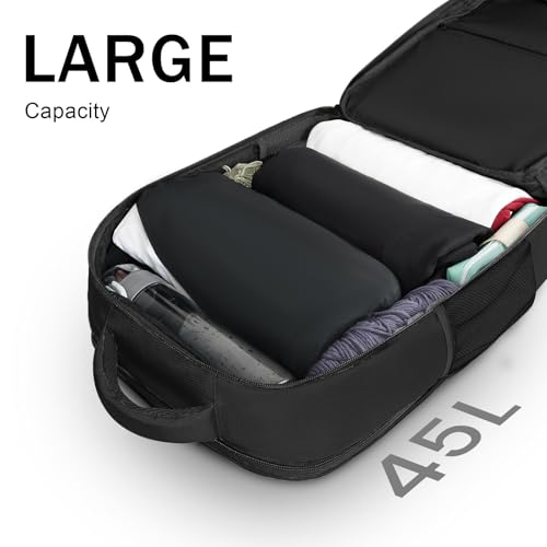 MATEIN Extra Large 45L Travel Backpack, Airline Approved 18 Inch Backpack - color: Black, size: XX-Large