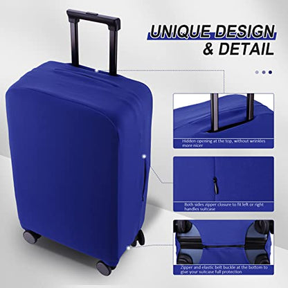 Travel Luggage Cover - Scratch-Resistant Fit 19-33 Inch, Blue, 3XL - color: Blue, size: 32-33 inch