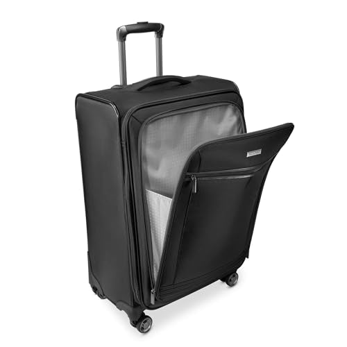 Ricardo Beverly Hills Avalon Softside Medium Check-In Luggage Made with Sustainable 100% Recycled PET (rPET), Lightweight, Eco-Friendly Travel, Expandable, Dual Spinner Wheels, Black, 24-inch - color: Black, size: 24-inch