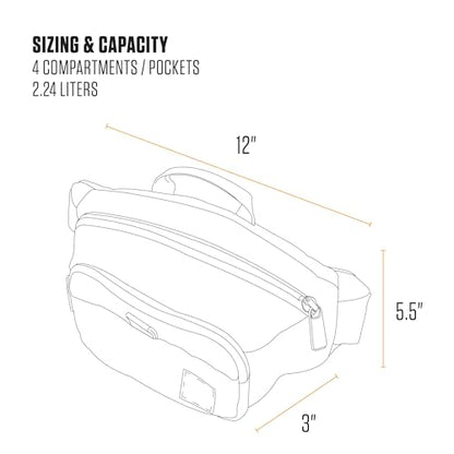 Carhartt Classic Adjustable Sling Bag, Durable, 600-Denier Water Resistant Hip Pack - color: Essential Waist Pack (Seabrook)