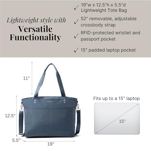 Baggallini Carryall Laptop Tote - color: Mist