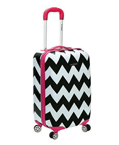 Rockland Safari Hardside Spinner Wheel Luggage, Carry-on 20", Pink Chevron - color: Pink Chevron, size: Carry-On 20"