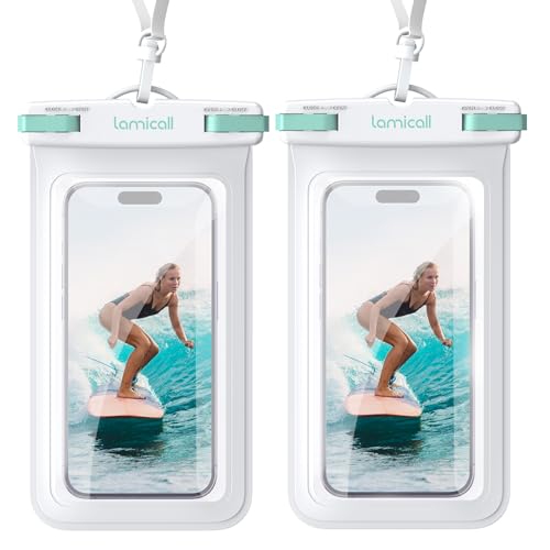 Lamicall 2 Pack Green White Cell Phone Bag, for Mother Mom Father Teens - color: White & White