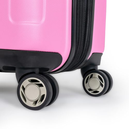 Kenneth Cole REACTION Renegade Luggage Expandable 8-Wheel Spinner Lightweight Hardside Suitcase, Watermelon, 20-Inch Carry On - color: Watermelon, size: 20-Inch Carry On