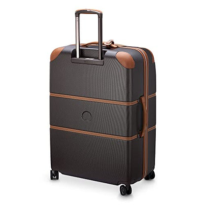 DELSEY PARIS Chatelet Air 2.0, 28 Inch Checked Luggage, Chocolate Brown - color: Chocolate Brown, size: Checked-Large 28 Inch