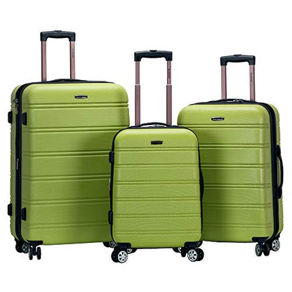 Rockland Melbourne Hardside 3 Piece Expandable Spinner Wheel Luggage Set, (20"/24"/28"), Lime - color: Lime, size: 3 Piece (20"/24"/28")