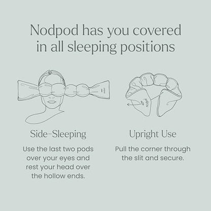 nodpod Patented Gentle Pressure Sleep Mask, Weighted Eye Mask - color: Sage Cotton