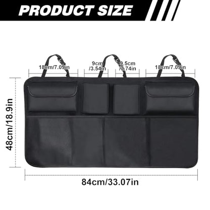 Car Trunk Organizer, Hanging Large Backseat Car Organizer Storage Bag Black - size: Style1