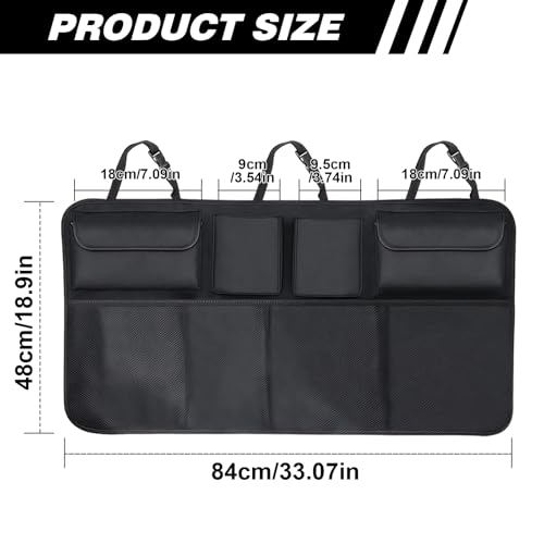 Car Trunk Organizer, Hanging Large Backseat Car Organizer Storage Bag Black - size: Style1