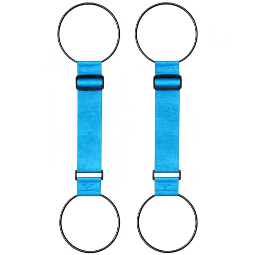 Luggage Straps for Suitcases, Luggage Connector Belt Strap Blue | Adjustable Luggage Attachment Strap, Elastic Loop, Handbag Backpack Fixing Belt for Suitcase Handle (2 BLUE) - color: 2 Blue