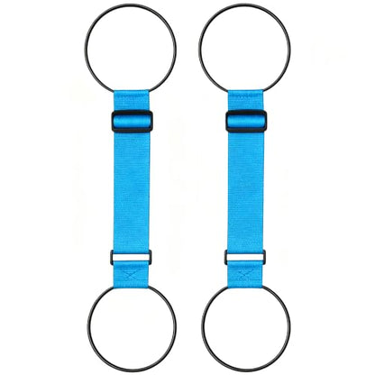 Luggage Straps for Suitcases, Luggage Connector Belt Strap Blue | Adjustable Luggage Attachment Strap, Elastic Loop, Handbag Backpack Fixing Belt for Suitcase Handle (2 BLUE) - color: 2 Blue