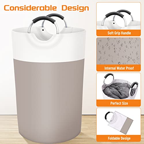 BlissTotes 115L Laundry Basket, Freestanding Collapsible Hamper, Brown - color: Brown, size: 115L
