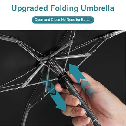 G4Free Mini Travel Umbrella for Purse Pocket Umbrella UPF 50+ UV Protection - color: Navy Blue