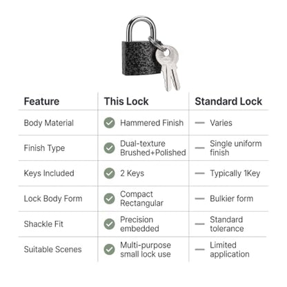 12 Pcs Mini Suitcase Locks with Different Keys Small Keyed Padlocks（Black） - color: Black, size: 20MM-12PCS