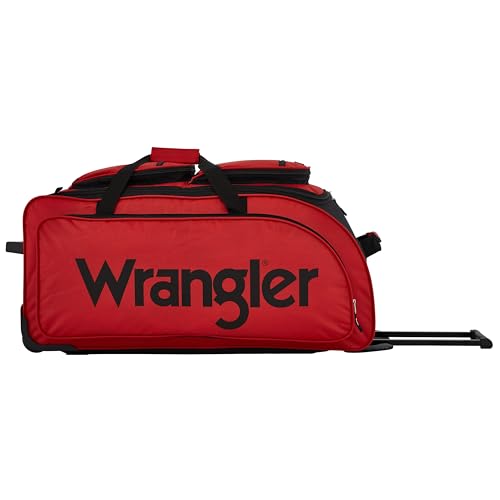 Wrangler 30" Wesley Rolling Duffel Bag, Salsa Red - color: Salsa Red