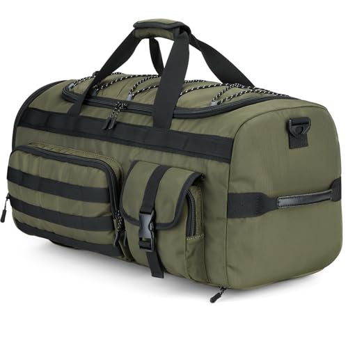 Gonex 45L 3-in-1 Duffel Bag for Gym & Travel - color: Army Green, size: 45L