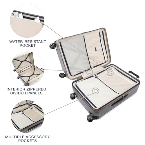 Travelpro Platinum Elite Hardside Checked Luggage, Sand, 25-Inch - color: Metallic Sand, size: Checked- Medium 25-Inch