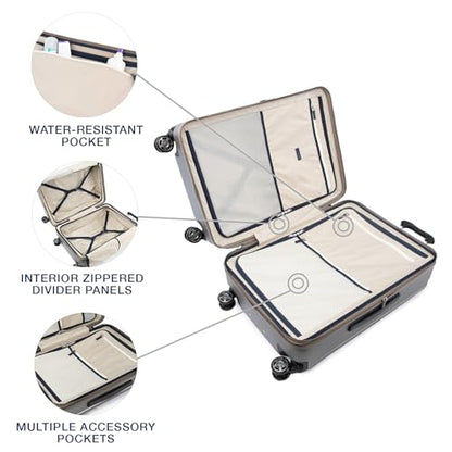 Travelpro Platinum Elite Hardside Checked Luggage, Sand, 25-Inch - color: Metallic Sand, size: Checked- Medium 25-Inch