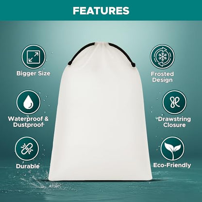 Large Shoe Bags for Travel, 5 Pack Waterproof Drawstring Storage Bags
