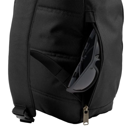 Carhartt Durable Sling Bag, Crossbody Backpack with Side Release Buckle, Tablet Sleeve and Adjustable Strap, Black, 10L - color: Black