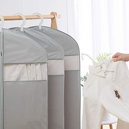 Suit Bag for Storage and Travel, 50"Garment Bags for Hanging Clothes, 4Pcs - size: Set of 4 (23.3'' X 50'')
