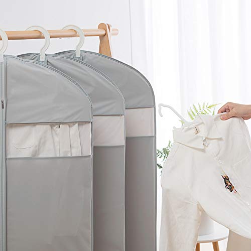 Suit Bag for Storage and Travel, 50"Garment Bags for Hanging Clothes, 4Pcs - size: Set of 4 (23.3'' X 50'')