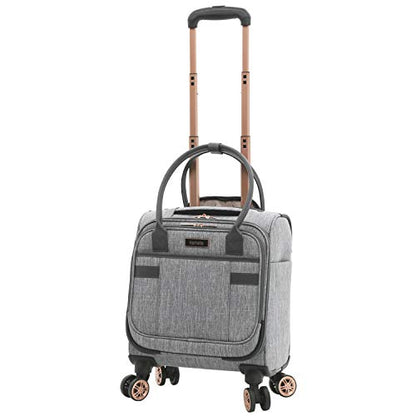 kensie Hudson Softside 3-Piece Spinner Luggage Set, Heather Gray - color: Heather Gray