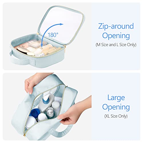 PACKISM Clear Makeup Bag Travel - TSA Approved Toiletry Bag, 3 Grayish Blue - color: 05 Grayish Blue, size: Full Vacation (Mixed Sizes)