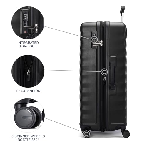 Travelpro Maxlite Air V2 Hardside Expandable Checked, Black, 28-Inch - color: Black, size: Checked Large 28-Inch