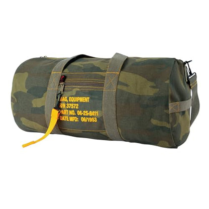 Rothco Canvas Equipment Bag, Heavyweight Cotton Carryall - color: Woodland Camo, size: 19 Inches