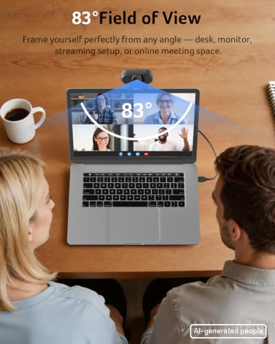 Acer A610 1080p Webcam for PC with Microphones Computer Camera for Meeting - color: Black
