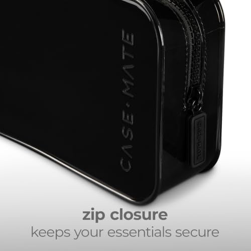 Case-Mate Jelly Makeup Bag - Waterproof Zipper Pouch - Midnight Black - color: Midnight Black