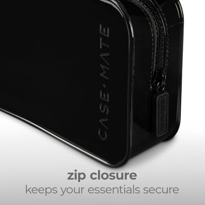 Case-Mate Jelly Makeup Bag - Waterproof Zipper Pouch - Midnight Black - color: Midnight Black