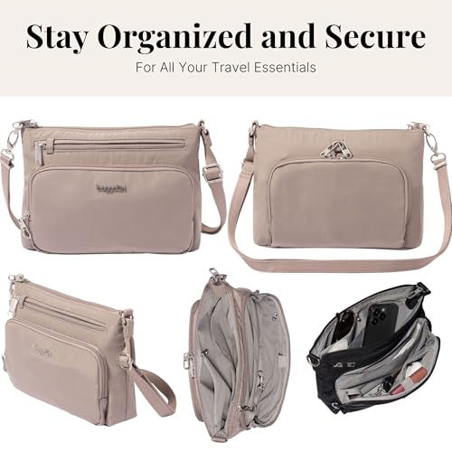 Baggallini Securtex Anti-Theft Keepsake Crossbody - color: Moonrock