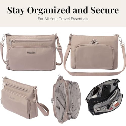 Baggallini Securtex Anti-Theft Keepsake Crossbody - color: Moonrock