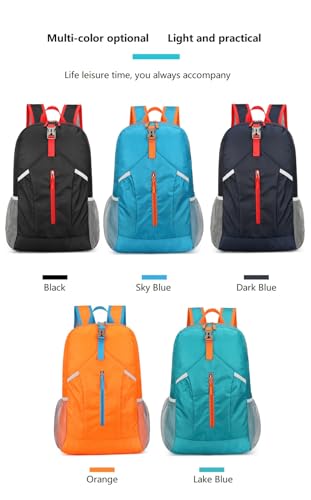 levayhill 25L Foldable Hiking Backpack,Small Packable Daypack,Dark Blue - color: Dark Blue