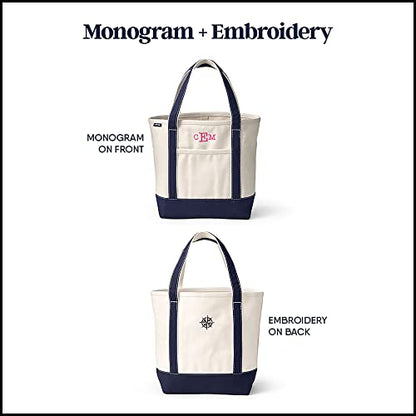 Lands' End Zip Canvas Tote - color: Natural/Bright Spruce, size: X-Large