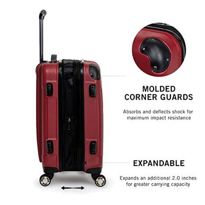 Kenneth Cole REACTION Renegade Luggage Expandable 8-Wheel Spinner Lightweight Hardside Suitcase, Scarlet Red, 3-Piece Set (20"/24"/28") - color: Scarlet Red, size: 3-Piece Set (20"/24"/28")