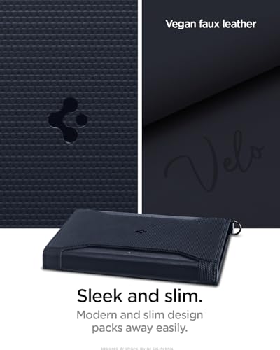 Spigen Life Passport Card Cover Holder, RFID Blocking - color: Navy Blue
