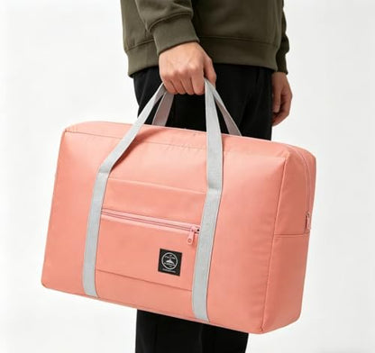 2pcs Foldable Travel Duffel Bag, Lightweight Waterproof Carry,Blue,Pink - color: Pink,Blue