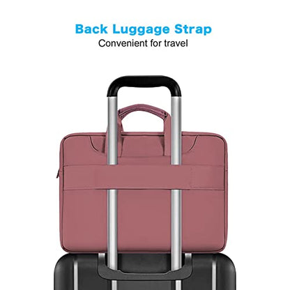 MOSISO 360 Protective Laptop Bag 13.3 inch, 13-14 inch Computer Bag | Compatible with MacBook Air 13 inch/Pro 13 /Pro 14, HP,Dell,Notebook, Laptop Carrying Case with Strap&Handle, Dusty Rose - color: Dusty Rose, size: 13.3 inch