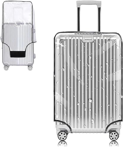 Yotako 슈트케이스 커버 프로텍터 수하물 커버 50.8cm(20인치), 61cm(24인치), 71.1cm(28인치),, 80%투명 20%블랙, 지퍼 없음 - color: 80%투명 20%블랙, size: 26inch