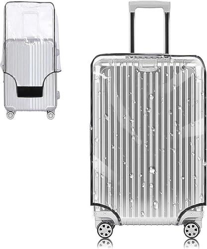 Yotako 슈트케이스 커버 프로텍터 수하물 커버 50.8cm(20인치), 61cm(24인치), 71.1cm(28인치),, 80%투명 20%블랙, 지퍼 없음 - color: 80%투명 20%블랙, size: 26inch